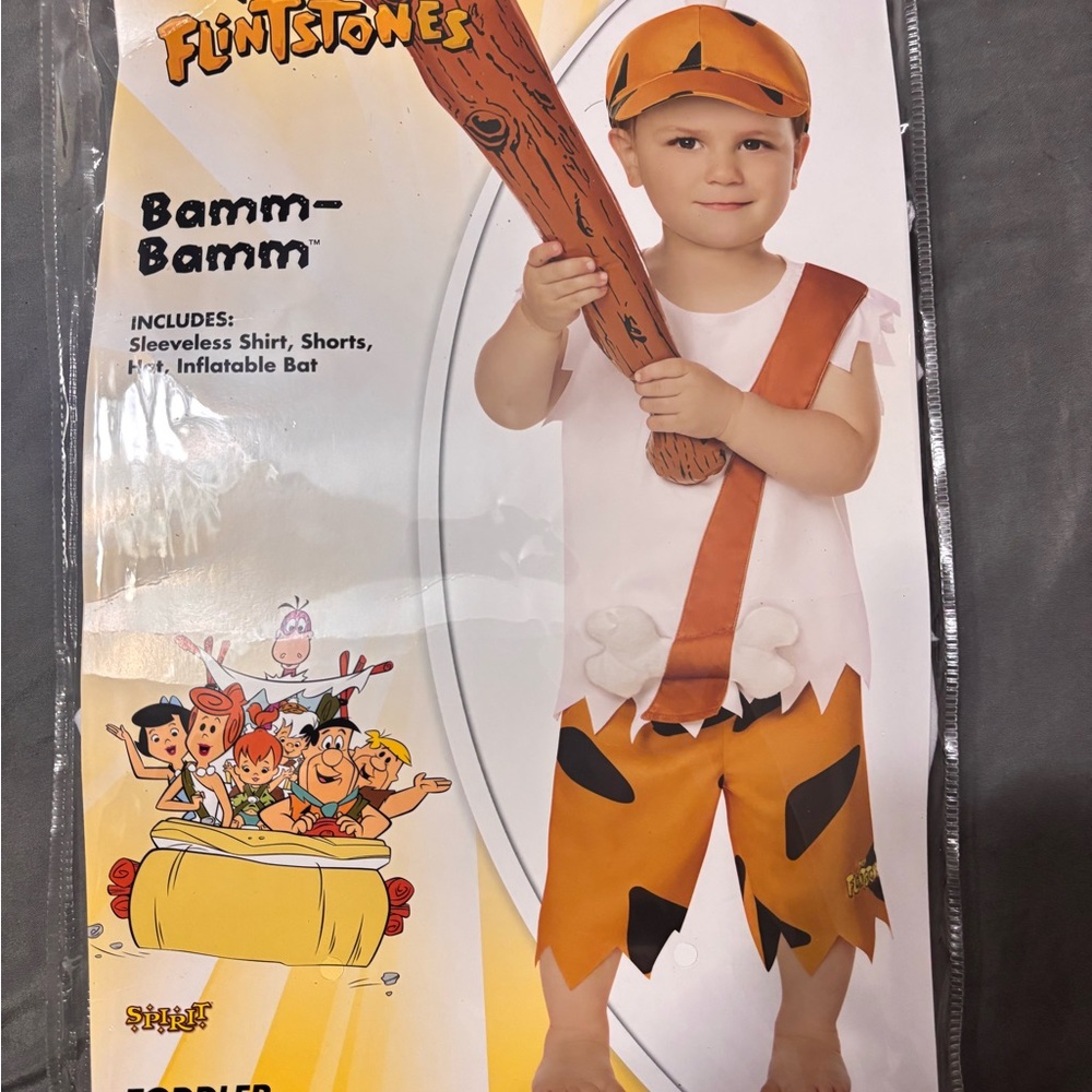 Spirit Bamm-Bamm Toddler Costume - Orange and White 2t